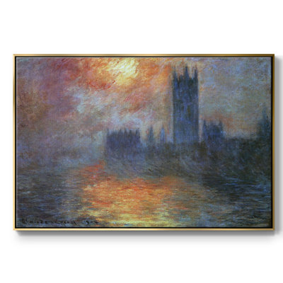 "The House of Parlement, Sunset" par Monet, reproduction d'art sur toile