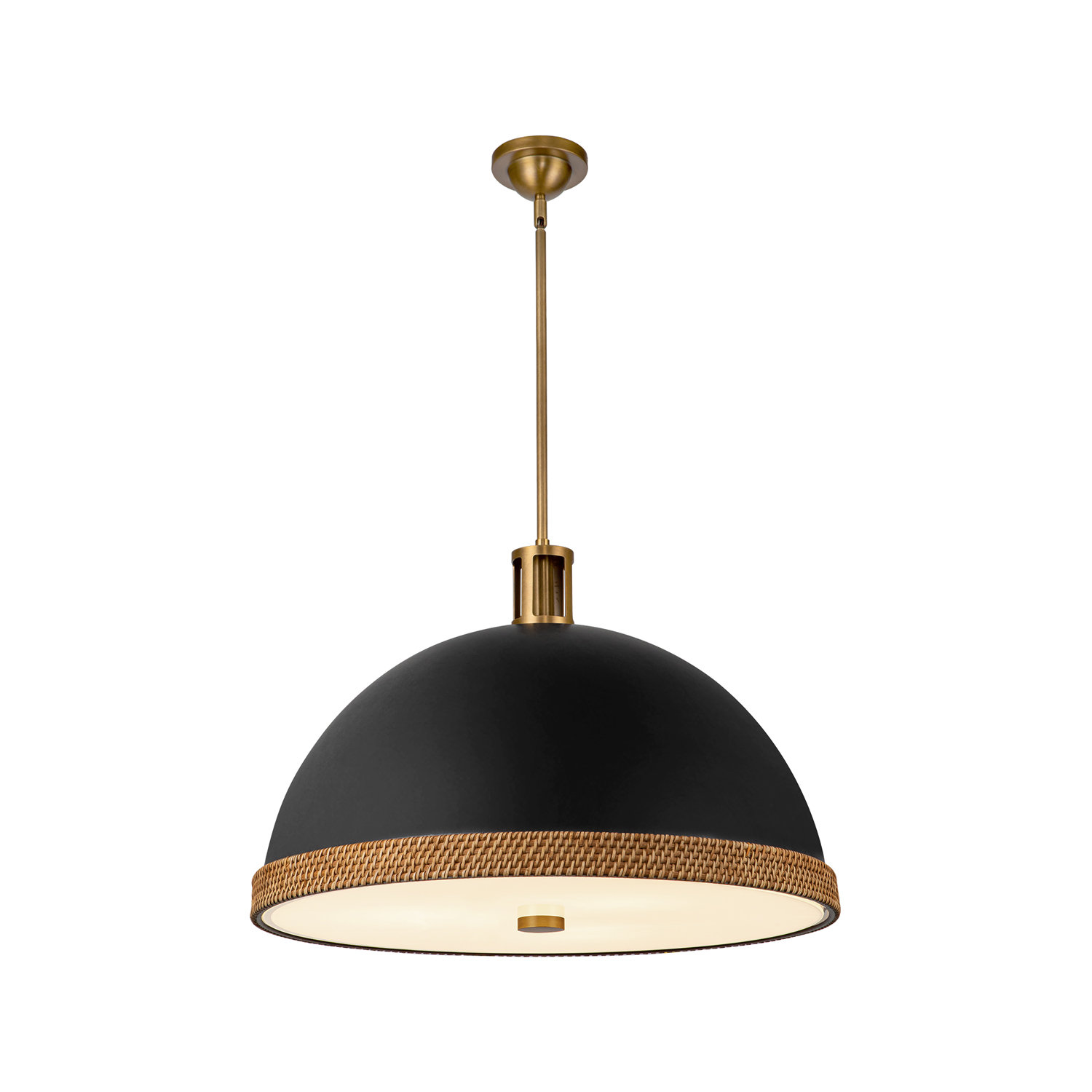 Doral Pendant, Matte Black, 16.75"H x 24.25"W x 24.25"D