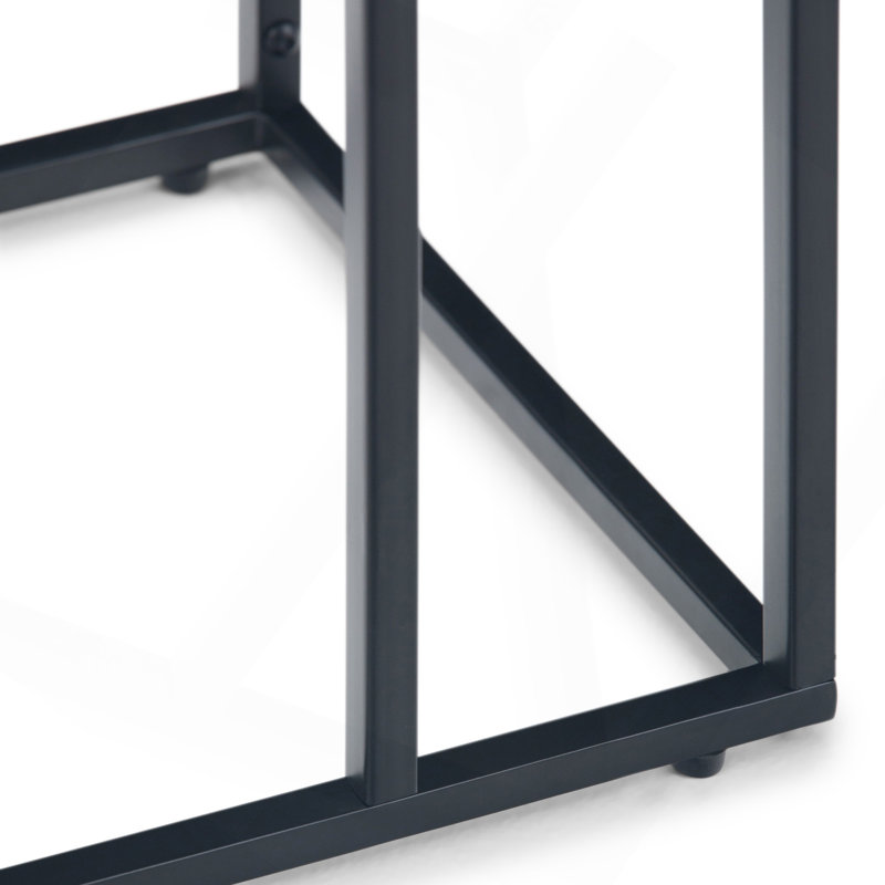 Garner - Table d'appoint à plateau en C - noir