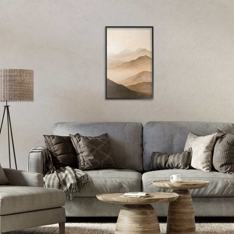«Moody Mountains Foggy Landscape», estampe numérique, conception de Petal Prints Design, H 18 po x l 12 po