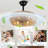 18-In Farmhouse Boho 6-Light Rattan Caged Ceiling Fan With Remote Control For Bedroom