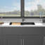 Évier de cuisine en quartz - Évier de cuisine en granite noir 32 po x 19 po