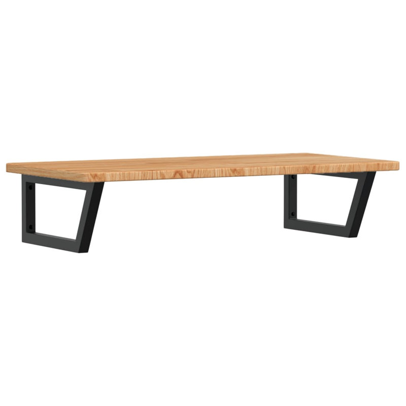 Breyen 100cm Solid Wood Bathroom Vanity Top, Oak/Black