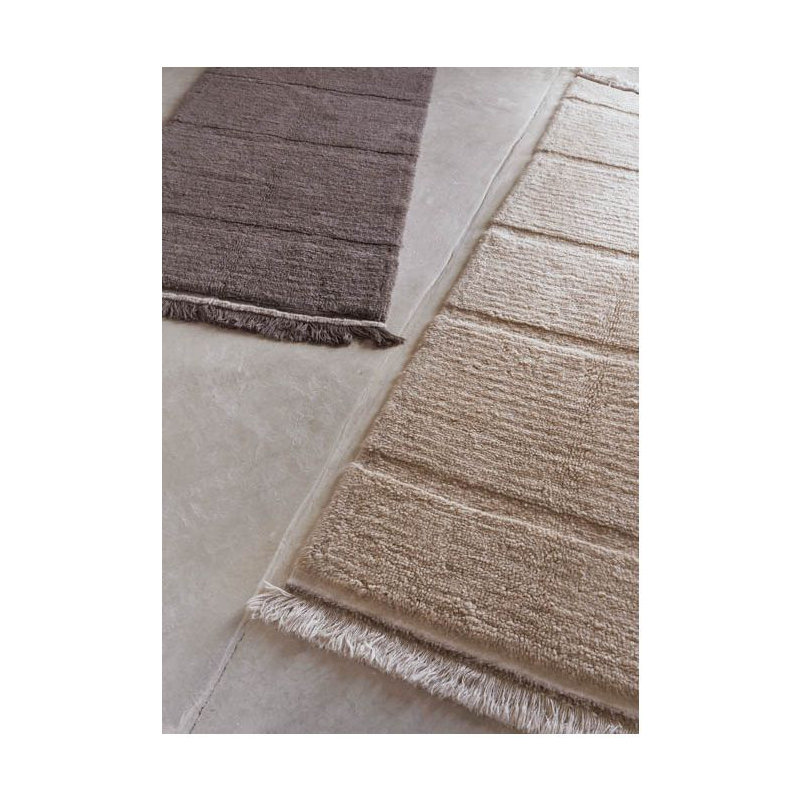 Tapis en laine Steppe - mouton beige, Tapis de couloir 2 pi 7 po x 7 pi 6 po