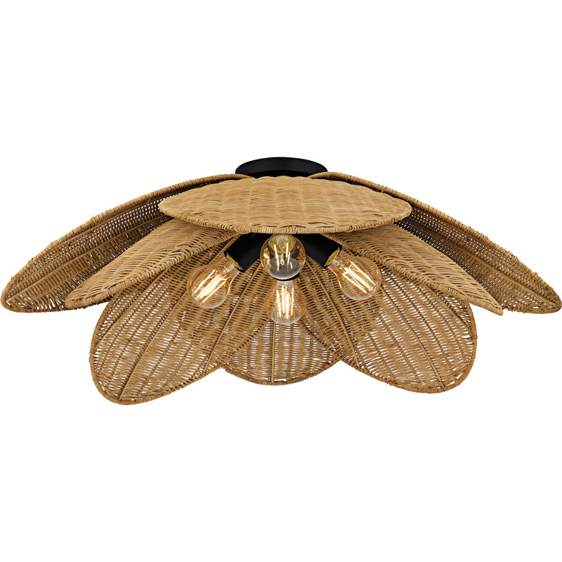 Corisha 1-Light Semi-Flush Mount, 11.25" H x 30" W x 30" D, 4 Lights