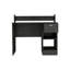 Bureau d'ordinateur Delmar avec tablettes de rangement ouvertes et tiroir simple