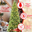 4ft Christmas Tree With 150 Energy - Efficient Warm White Led Lights, 424 Realistic Pe+ Branches, Space Saving Hinged Structure And Stable Stand For Small Spaces Areas, Mixed Quick Setup Support Tight