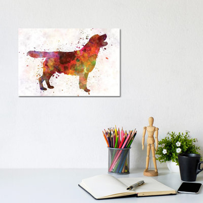Labrador Retriever In Watercolor by Paul Rommer - Wrapped Canvas Painting
