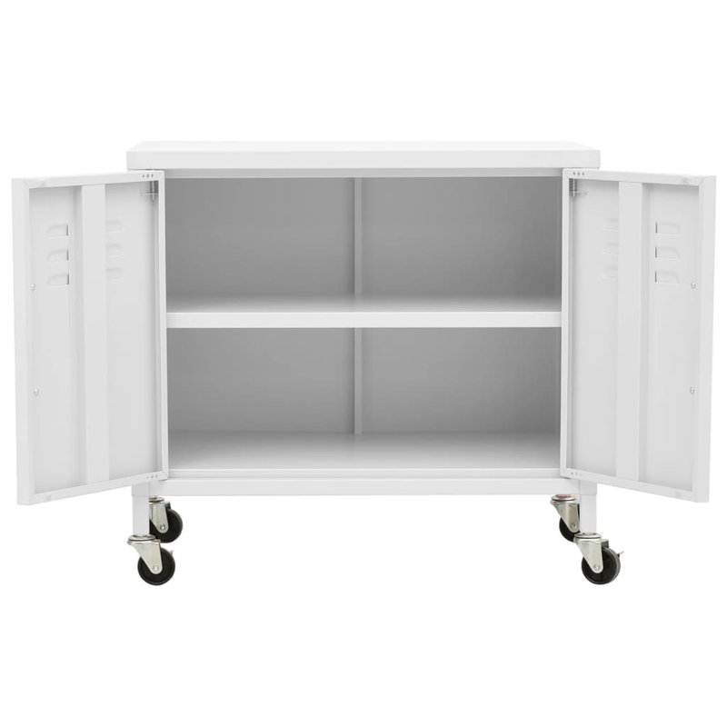 Classeur autoportant avec tablettes pour le bureau, Blanc