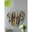 Élément mural en feuille d'or de 38,5 x 22 x 4,2 po, décoration de bureau de chambre à coucher de salon, construction en métal massif, installation sans effort, pièce en fer de 38,5 x 22 x 4,2 po, cadre de décoration, Simple Up,