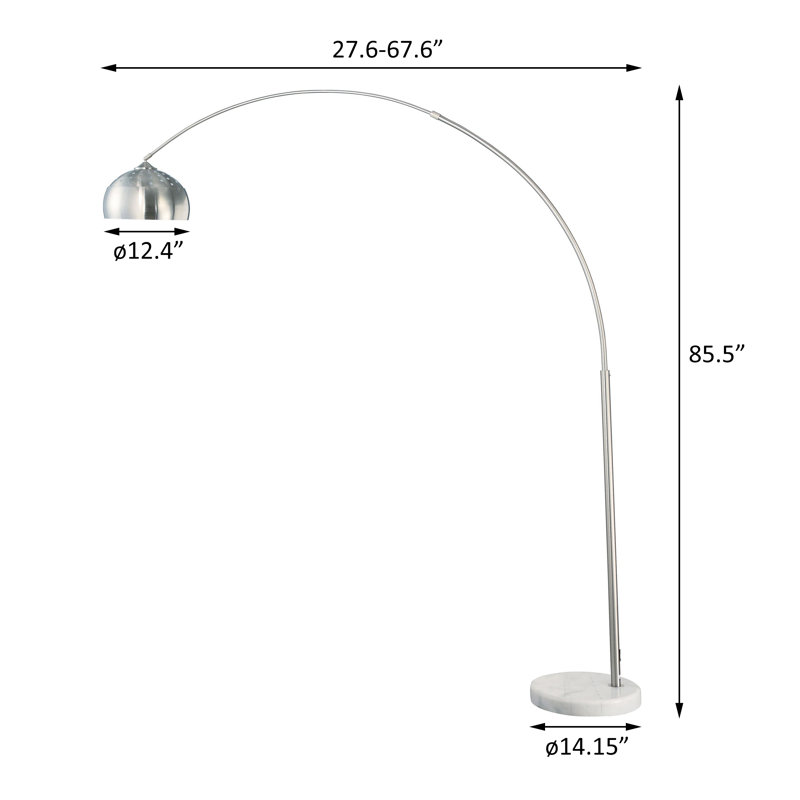 Lampe sur pied en métal 85 po