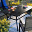 Ensemble de salle à manger rectangulaire pour 60 personnes avec coussins et parasol Alyah-1259111876