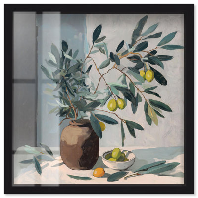 Olive Tree Botanical Art Shadowbox par Art Remedy