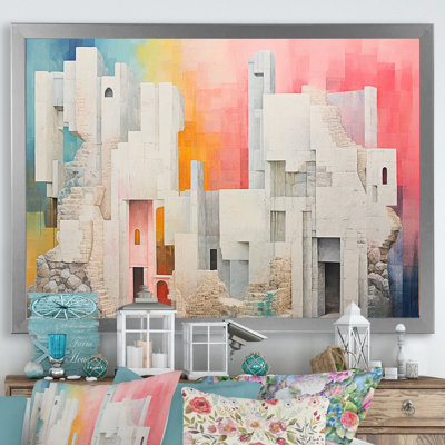 " Bold Pink Pastel Castle I "