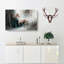 White Horse Rearing in a Winter Forest in Abstract - Wrapped Canvas-55302723