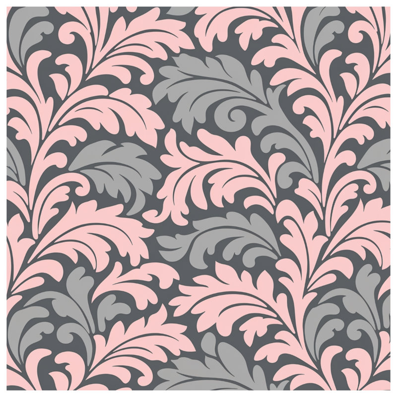 Couvre-lit matelassé damassé rose gris toutes tailles, Twin