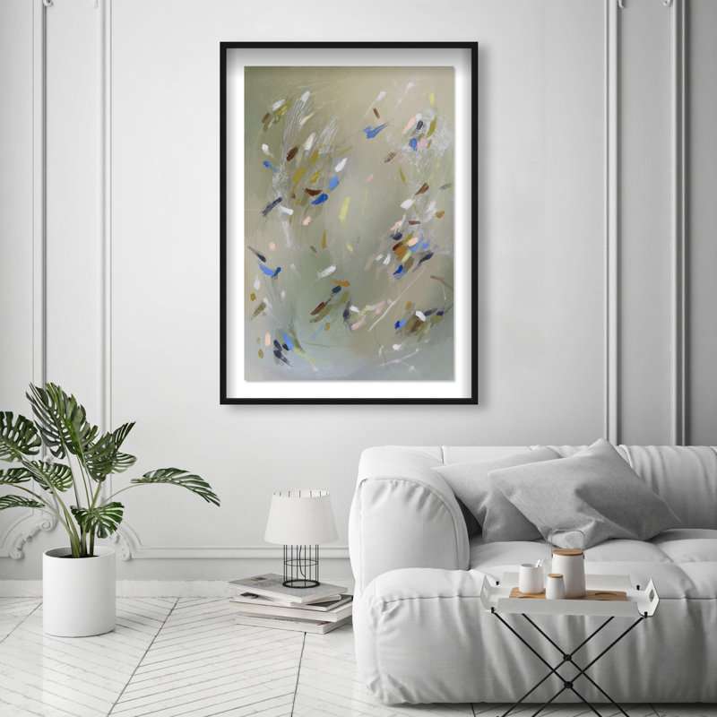 Spontaneous Trace Print by Oliver Gal, 16.5"H x 11.5"W, Black Shadowbox