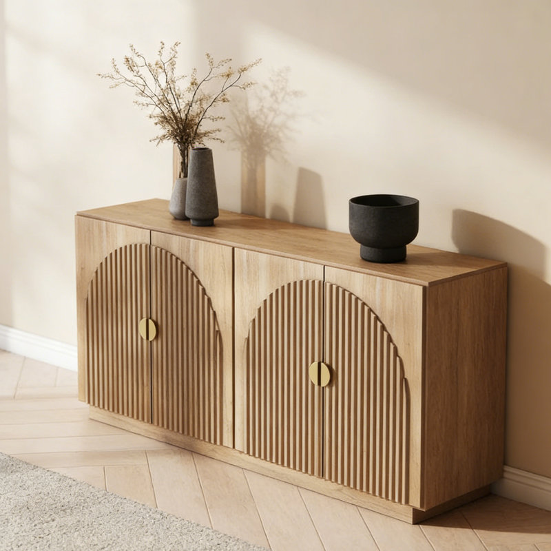 Buffet American Minimalist Style, Brun orangé