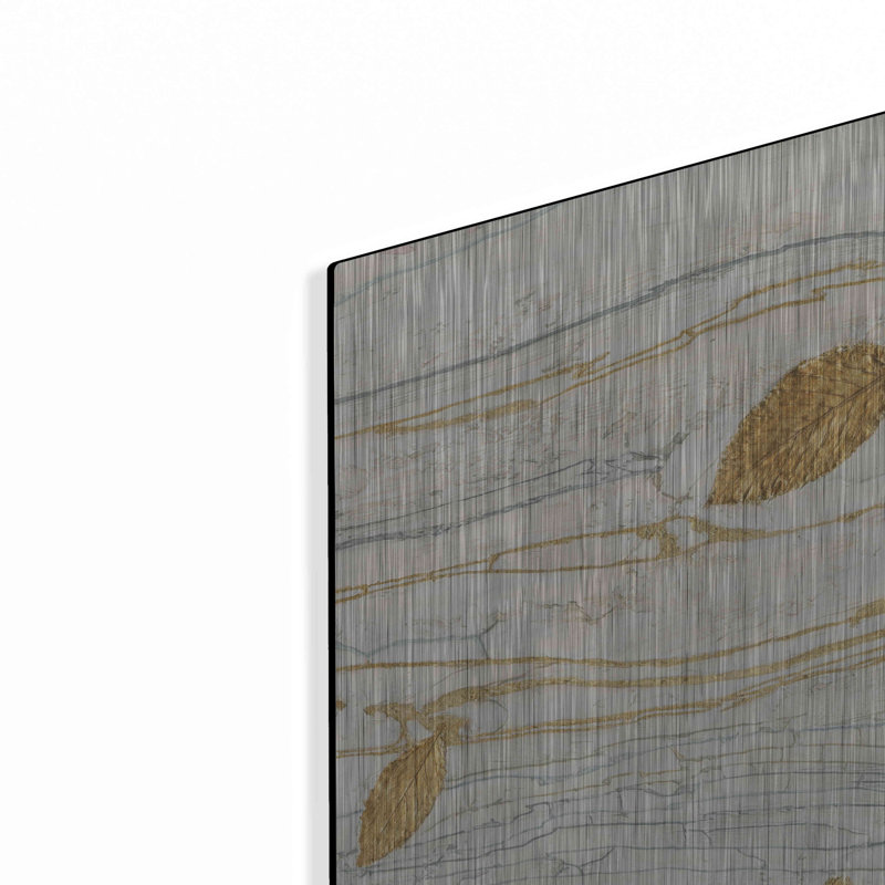 «Golden Fossil Leaves» par James Wiens, H 24 po x l 48 po