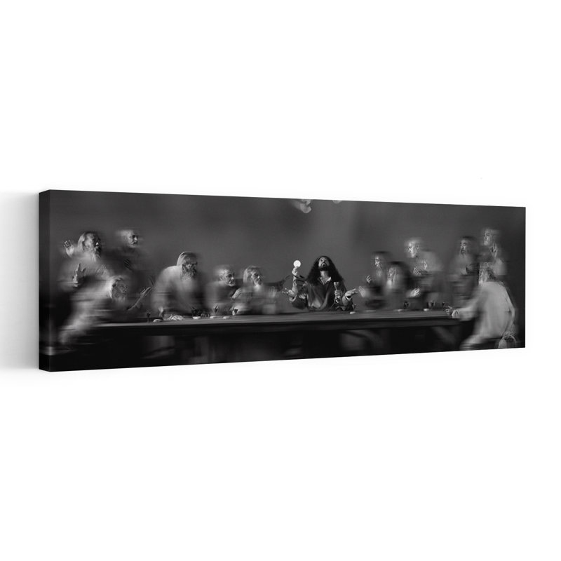 Art mural moderne éthéré dernier souper, H 48 po x l 16 po