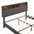 Isenberg Vella Upholstered Bookcase Platform Bed-122462503-122462502
