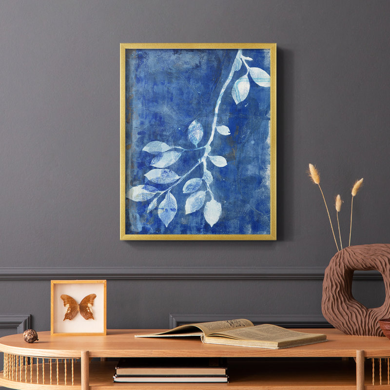 Branching Out XIX Framed Print - Solid Wood, Gold, 28" H x 22" W