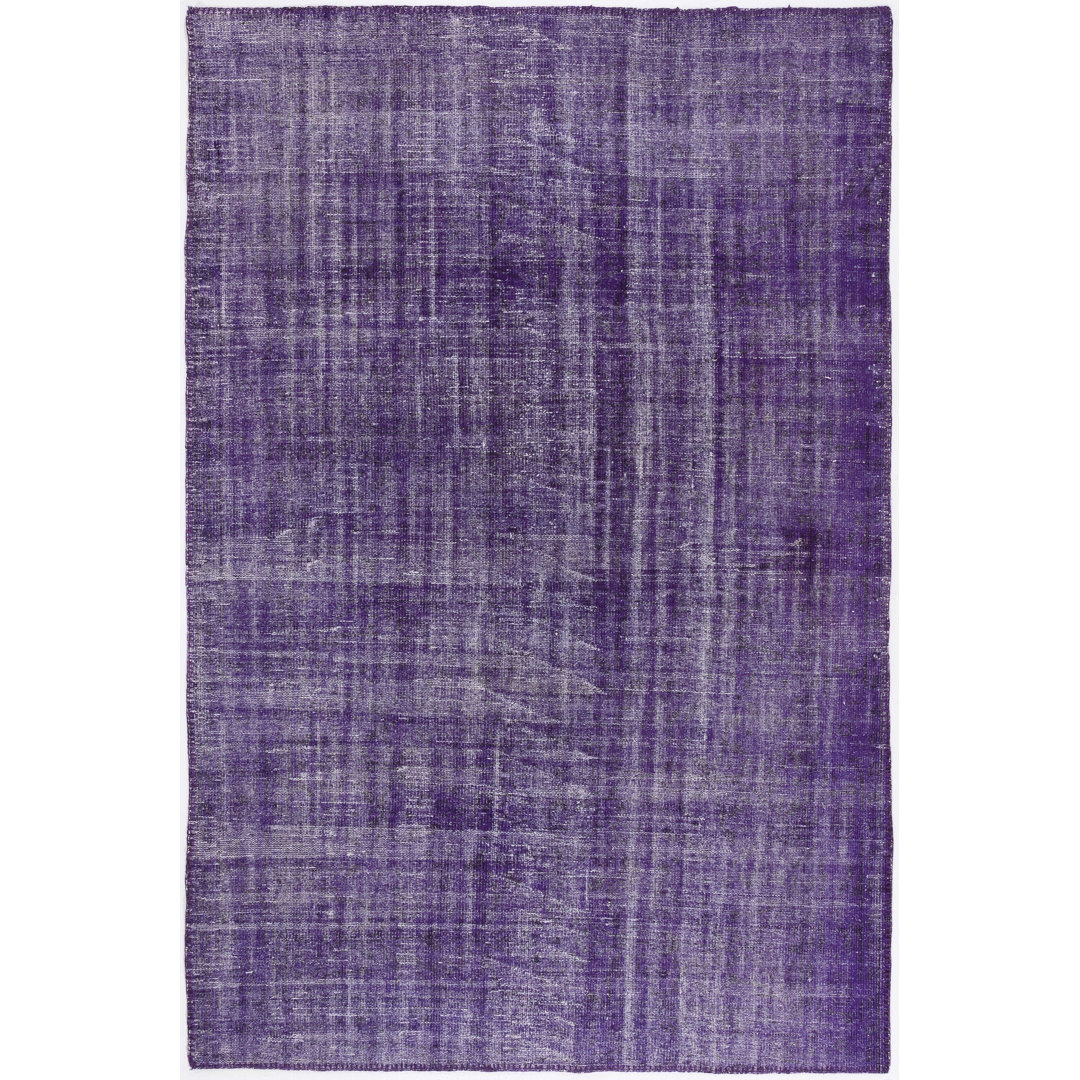 Atina Purple Vintage Wool Handmade Area Rug