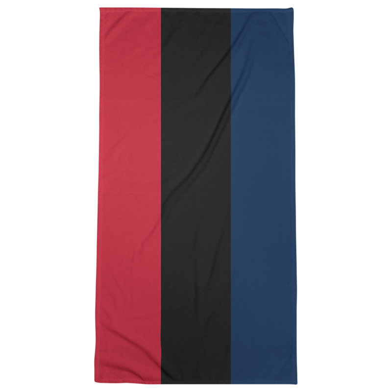 Lightweight Bath Towel, Red/Black/Blue, Poly/Cotton