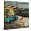 « catching the train », impression sur toile tendue-15924208