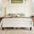 Modern Low-Profile Velvet Upholstered Platform Bed Frame With Headboard-20606717-20606712