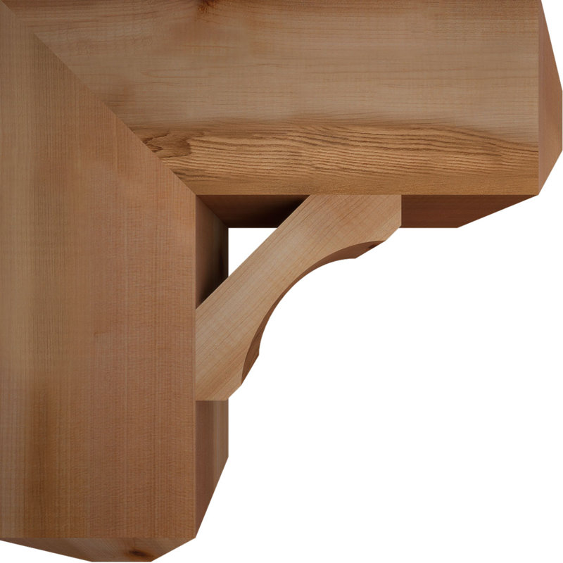 H Support en bois / corbeau, Western Red Cedar (Smooth), H 18 po x l 5,5 po x P 18 po