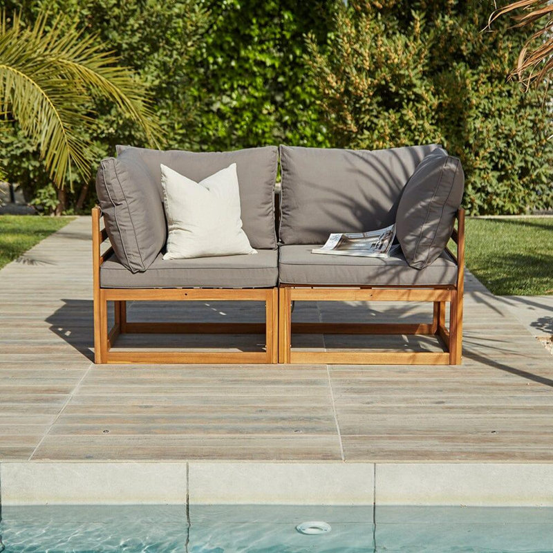 Rimasha 137.6cm Wide Patio Sofa with Cushions