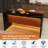 Modern Kitchen Island With Marble-Look Surface, LED Lights, And Grille Design For Stylish And Functional Dining And Living Spaces