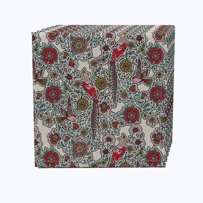 Caryville 100% Cotton Floral Square Napkin