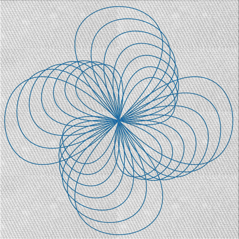 Tapis de zone bleue à motifs, Carré 3 pi