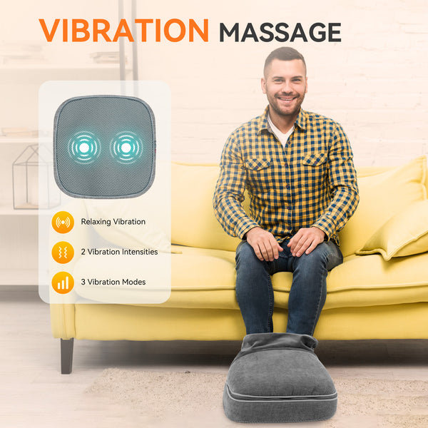 Masseur de pieds Snailax avec chaleur - modes de vibration, chauffage réglable, télécommande, convient à la taille 13