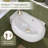 Bathroom Sink White 16.5X11 Left Hand Wall Mount Hung Vessel Sink Bathroom Corner Floating Oval Modern Bathroom White Porcelain Ceramic Vessel Vanity Sink With Faucet Hole