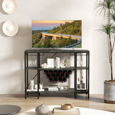 15 Bottle Standard Wine Bottle & Glass Rack