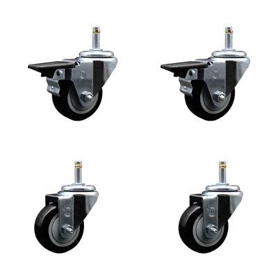 4-Piece Polyurethane Caster Set