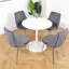 Ensemble de 4 chaises de salle à manger en velours-114326110-114326108