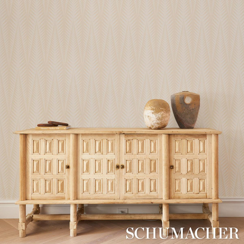 Schumacher x Neisha Crosland Zebra Wallpaper, Stone White