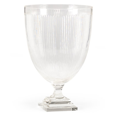 17.5'' H Crystal Tabletop Hurricane