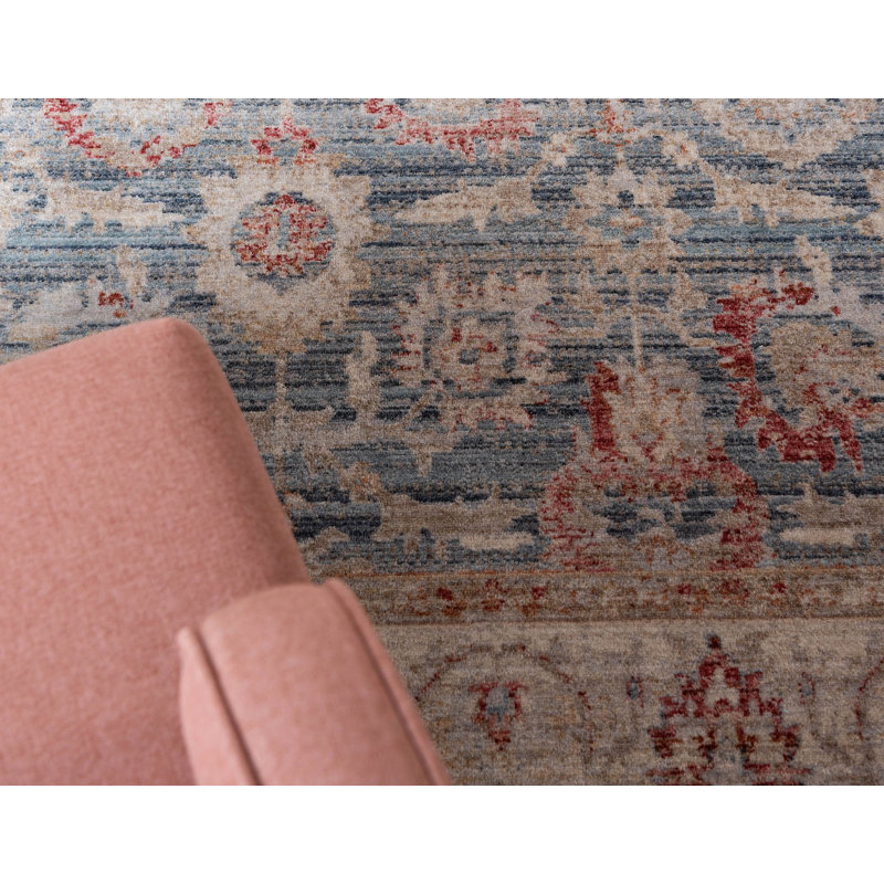 Areonia Traditional Blue Area Rug, Rectangle 8' x 10'