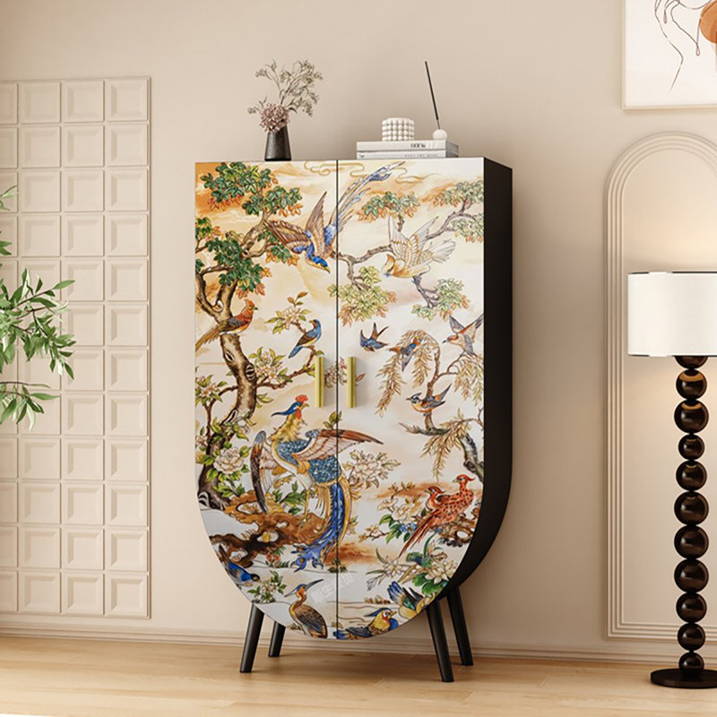 Garde-robe de style français à double porte pour chambre à coucher