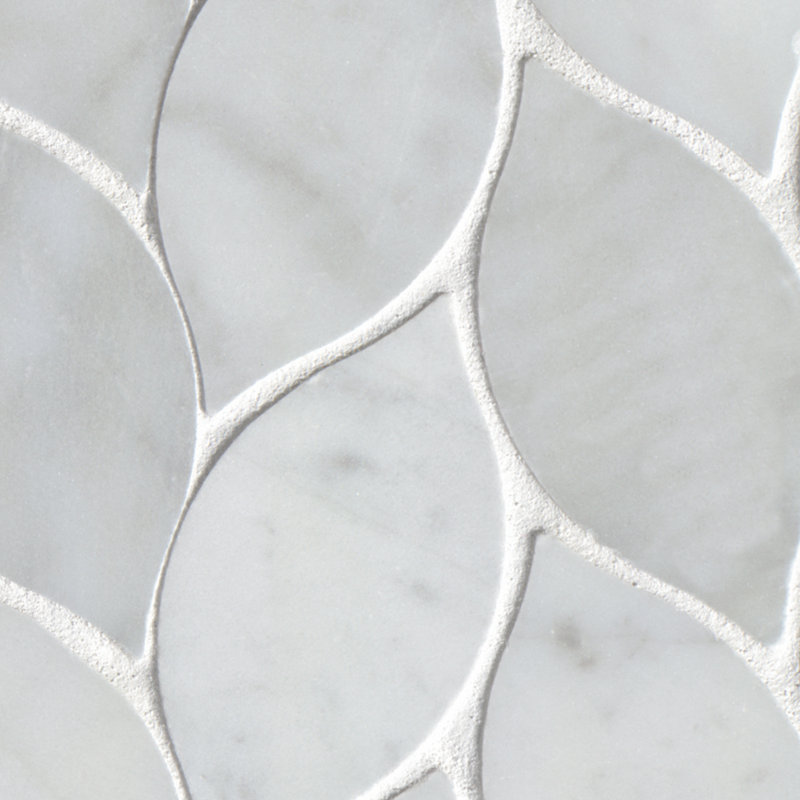 Carrara White 12 in. x 13 in. Honed Marble Mosaic Floor and Wall Tile