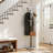 9-Hook Freestanding Coat Rack with Solid Rubberwood and Stainless Steel Marble Base