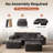 Nathasa 2 - Piece No Assembly Required Upholstery Sofa, Free Combination Compression Sectional, Cloud-like Couch with Ottoman-1745098343-1745098338