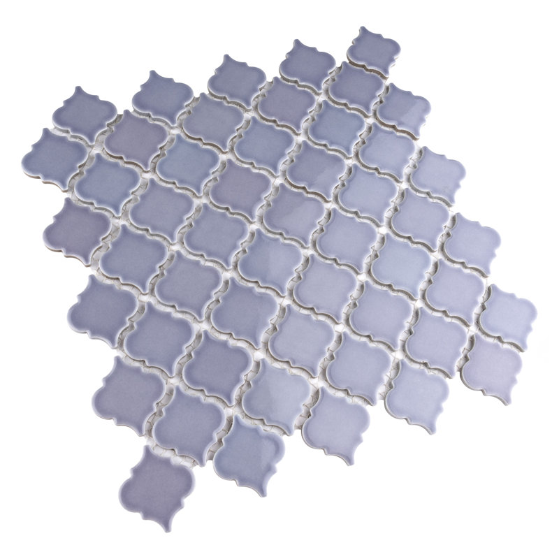 Hudson Tangier 2" x 2" Porcelain Mosaic Wall & Floor Tile, Purple