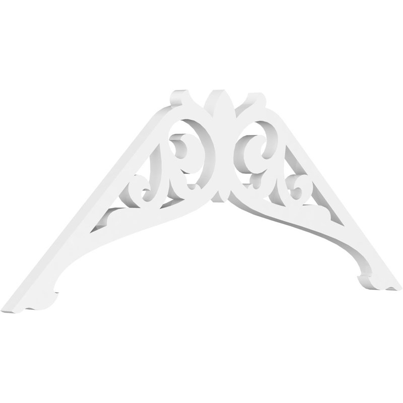 Carrillo Signature Urethane Gable Pediment, Primed Tan, 16.5"H x 36"W, 11/12