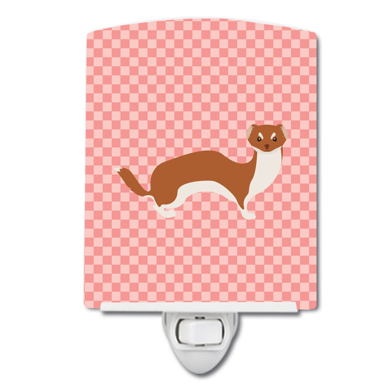 Éclairage de nuit en céramique weasel check